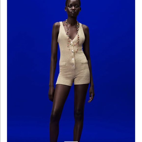 🔥Zara Rustic Knit Jumpsuit - Picture 4 of 10